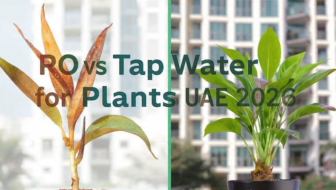 RO water vs tap water indoor plants Dubai brown leaves